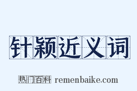 针颖近义词是什么意思的图片